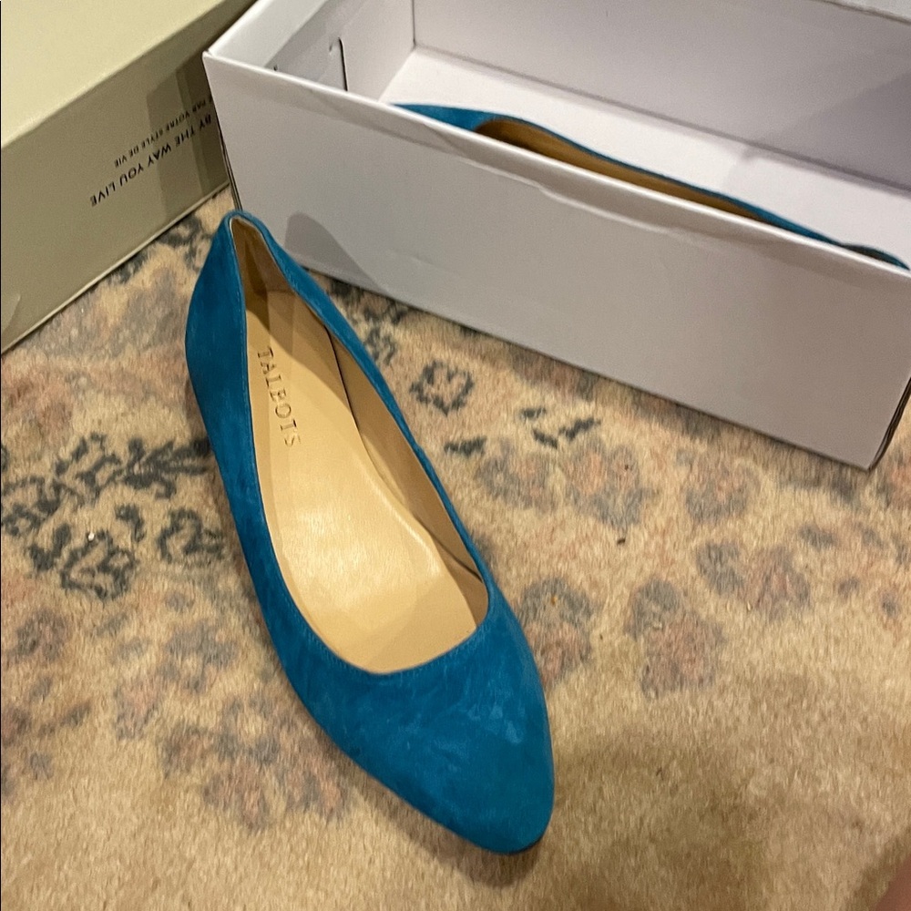 Talbots Teal Suede Flats